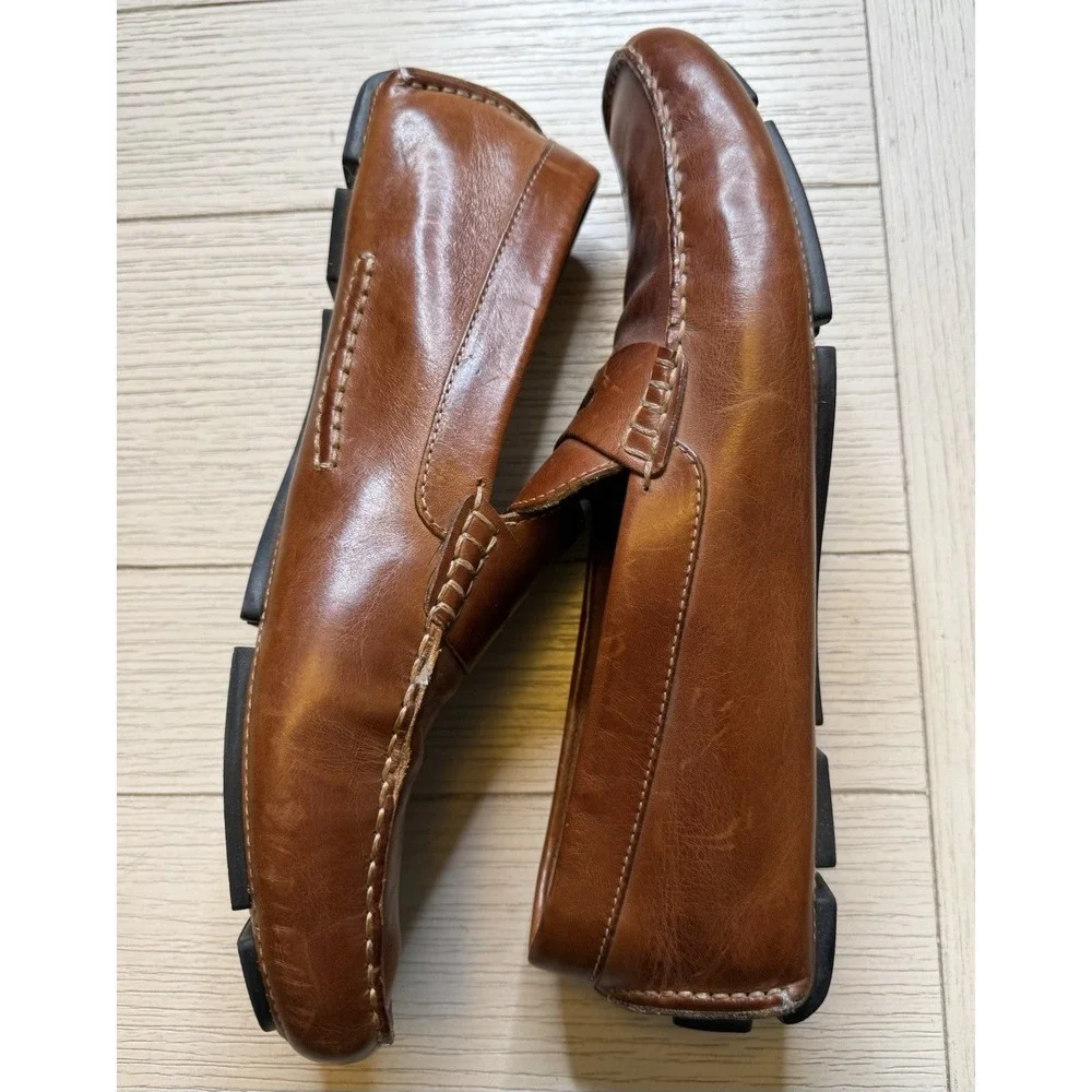 Cole Haan Brown Leather Mens Slip On Shoes Penny Loafers‎ Sz 9 M. Classic Preppy